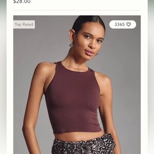 Anthropologie Seamless Ribbed Cropped Top